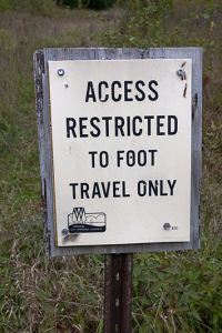 Foot Access Only Sign