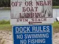 No Swimming near Boat Landing