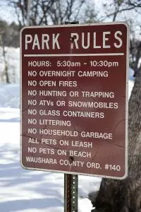 Lake Huron Park Rules